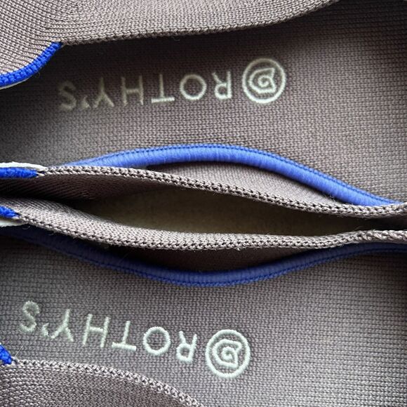 Rothy's The Flat Mink Brown Stretch Fabric Round Toe Ballet Flat Shoes Women 8.5 - Picture 16 of 16